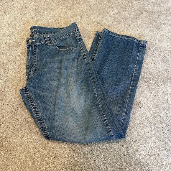 Request Jeans Mens Premium Lightwash Denim Bootcut 38x32 - Picture 1 of 13